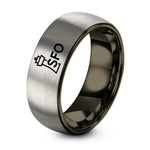 Best Gift for Woman – gunmetal & grey tungsten sfo ring