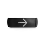 unique birthday present ideas – black tungsten directional arrow wedding band