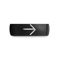 unique birthday present ideas – black tungsten directional arrow wedding band