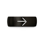 tungsten rings for couples – black tungsten directional arrow wedding band