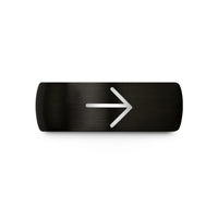 tungsten rings for couples – black tungsten directional arrow wedding band
