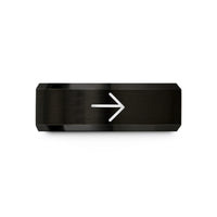 personalized jewelry for her – black tungsten directional arrow wedding band