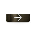personalized jewelry for her – gunmetal & black tungsten directional arrow wedding band