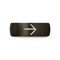 personalized jewelry for her – gunmetal & black tungsten directional arrow wedding band