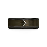 unique birthday present ideas – gunmetal & black tungsten directional arrow wedding band