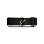 special presents for her – black & grey tungsten heat shrink tubing wedding band