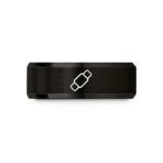birthday presents for her – black tungsten heat shrink tubing wedding band