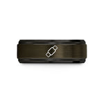 unique presents for ladies – gunmetal & black tungsten heat shrink tubing wedding band