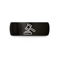 women's birthday present ideas – black tungsten judges gavel wedding band