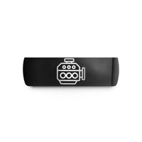 unique rings for ladies – black tungsten diesel engine block wedding band