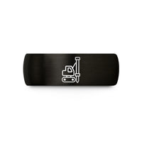 unique rings for her – black tungsten pile driver wedding band