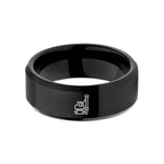 tungsten rings for her – black tungsten pile driver wedding band