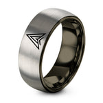 Best Gift for Women – gunmetal & silver tungsten space force ring