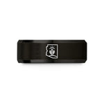 women's personalized rings – black tungsten arizona wedding band