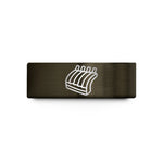 custom bands for her – gunmetal & rose gold tungsten ribs rack wedding band