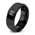 Workbench – Tungsten Wedding Band, 8 mm, Black Comfort-Fit Unisex
