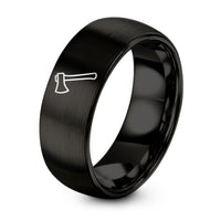 Best Gift Ideas for Her – black tungsten pulaski axe ring