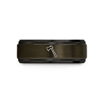 tungsten rings for women – gunmetal & black tungsten pulaski axe wedding band