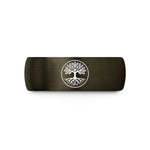 unique rings for men – gunmetal & black tungsten tree roots wedding band