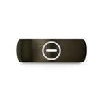 personalized presents for partners – gunmetal & blue tungsten anion icon wedding band