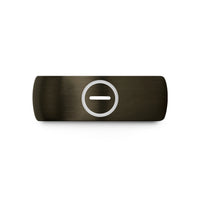 personalized presents for partners – gunmetal & blue tungsten anion icon wedding band