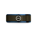 personalized presents for partners – gunmetal & blue tungsten anion icon wedding band