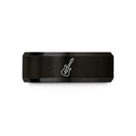 special presents for guys – black & rose gold tungsten electric guitar wedding band