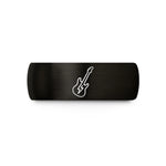 unique presents for him – black tungsten electric guitar wedding band