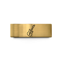 men’s wedding bands – gold tungsten electric guitar wedding band