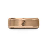 tungsten rings for men – rose gold tungsten electric guitar wedding band