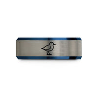 presents for boyfriend ideas – black & blue & gray tungsten sandpiper wedding band