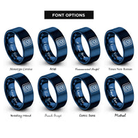 font options for inside engraving on blue bga package rings