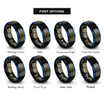 font options for inside engraving on gunmetal & blue bga package rings