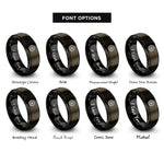 font options for inside engraving on gunmetal & black bicycle wheel rings