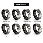 font options for inside engraving on black & grey bifrost bridge arc rings