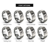 font options for inside engraving on gray bifrost bridge arc rings