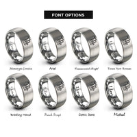 font options for inside engraving on gray big band sax rings