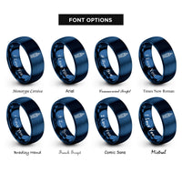 font options for inside engraving on blue big ben rings
