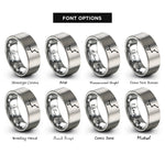 font options for inside engraving on silver big dipper rings