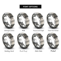 font options for inside engraving on gray big dipper rings