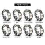 font options for inside engraving on gray big dipper rings