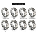 font options for inside engraving on gray bighorn sheep rings