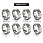 font options for inside engraving on gray bike pump rings
