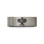 romantic presents for men – black & blue & silver tungsten tennis racquets wedding band