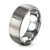Birthday Gift for Her – silver tungsten crochet hook ring