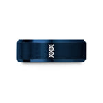unique tungsten rings – blue tungsten protein alpha helix wedding band