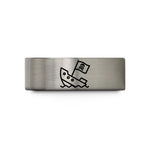 tungsten rings for men – black & blue & gray tungsten ship flag wedding band