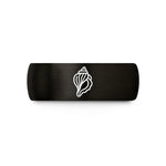 stylish rings for ladies – black & rose gold tungsten conch shell wedding band