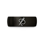 stylish rings for her – black tungsten needle thread wedding band