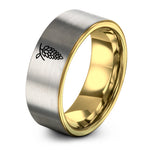 best rings for her – gold & grey tungsten wisteria branch ring